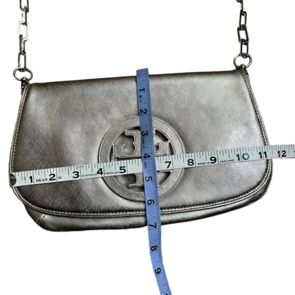 Tory Burch Metallic Purse With Shoulder Chain Bag - Picture 5 of 10